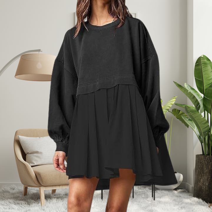 KARIYAH™ - Cozy Loose-Fit Long Sleeve Midi Dress