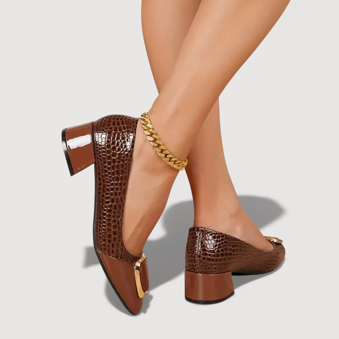 Barbara™ | Croco Block Heels
