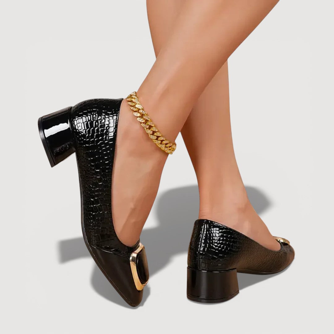 Barbara™ | Croco Block Heels