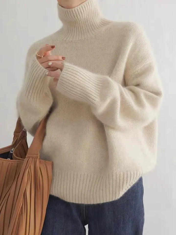 AGNES™ – Oversized Turtleneck Sweater for Women