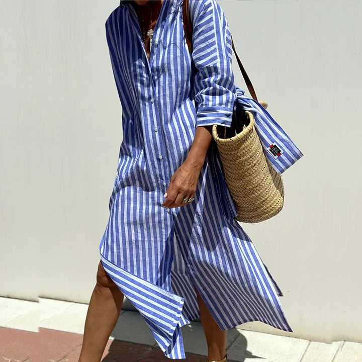Anne | Classic Striped Shirt Dress